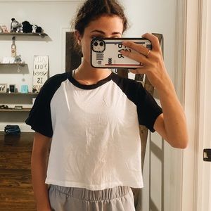 Forever 21 Cropped Baseball Tee